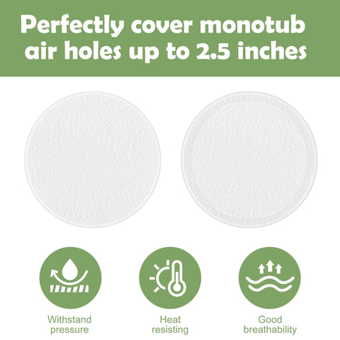 Nkiy Quen filter disk on monotub demonstrates 2mm thickness for humidity balance.