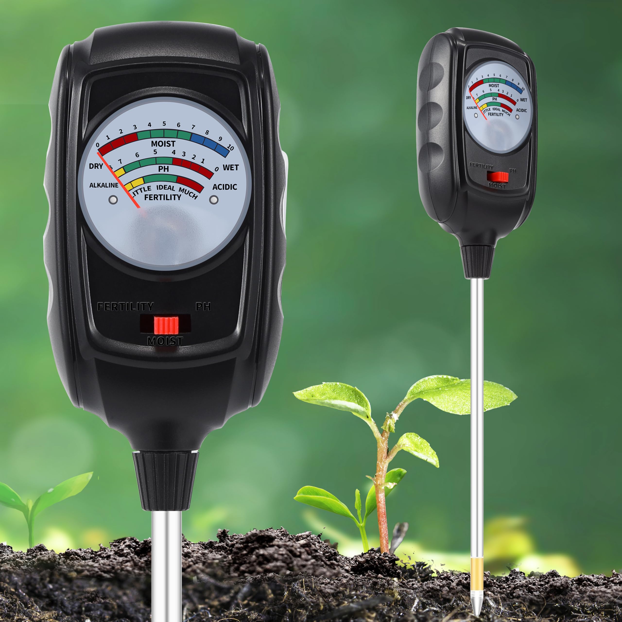 NKJIH moisture meter probe close-up highlighting durable metal tip for quick readings.