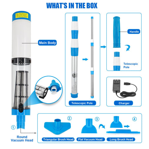 Nlapldy cleaning kit includes pole and multiple heads for versatility