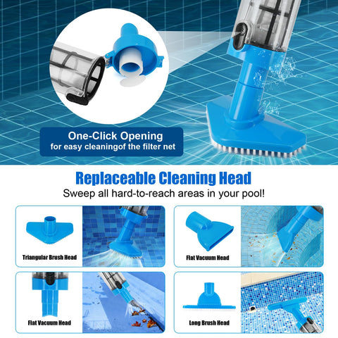 Nlapldy lightweight pool vacuum is easy to maneuver around pool edges