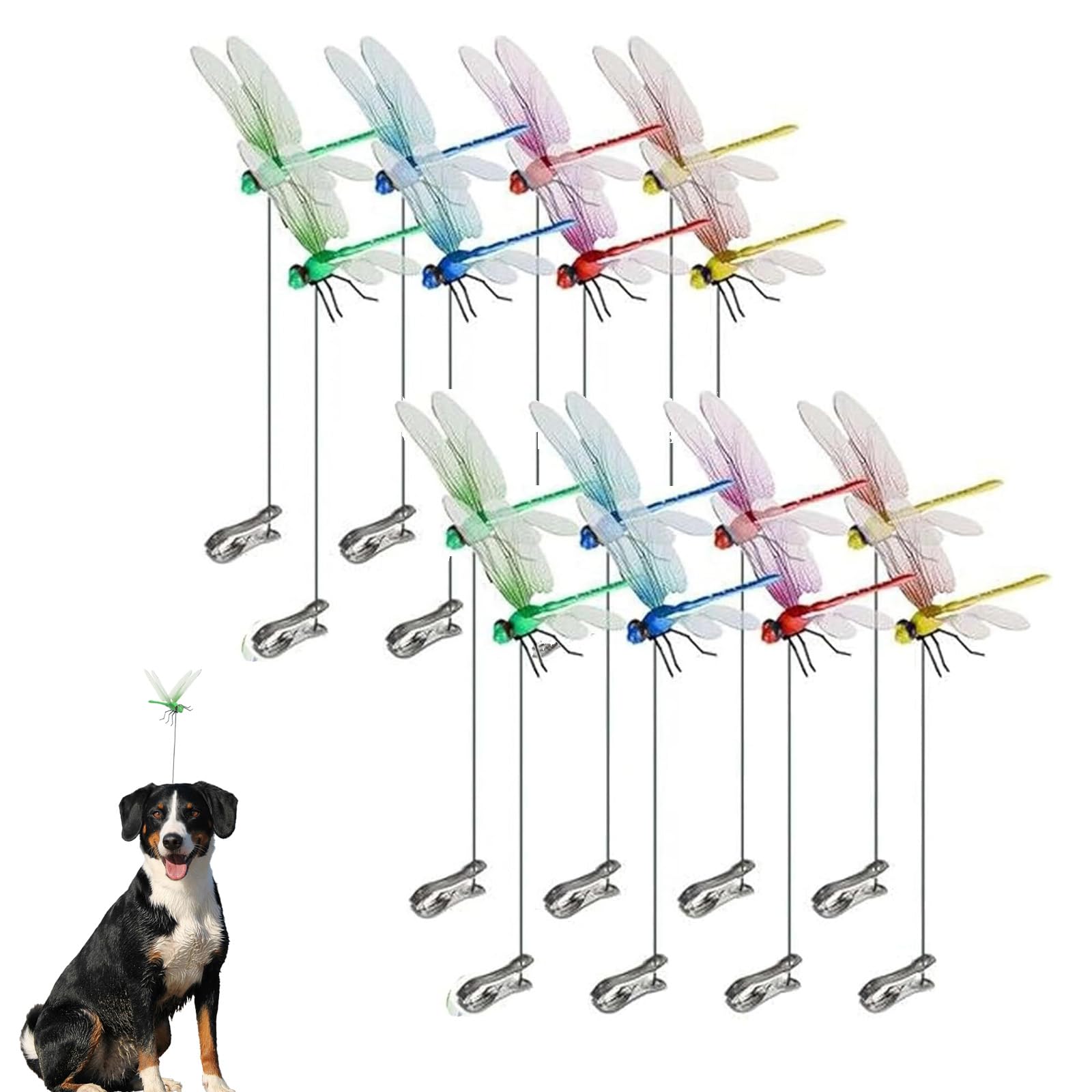 NLWF dragonfly clip garden decorator enhances curb appeal with bright whimsy.