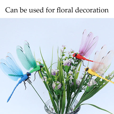 NLWF metal dragonfly clip stays weatherproof for long-lasting garden accents.