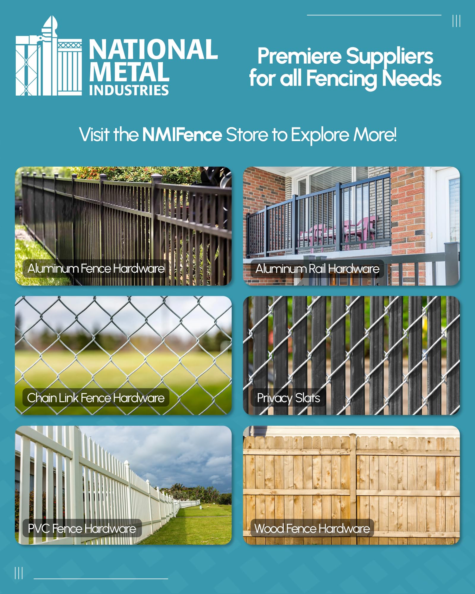 NMI Fence 6-pack spikes provide versatile property protection.
