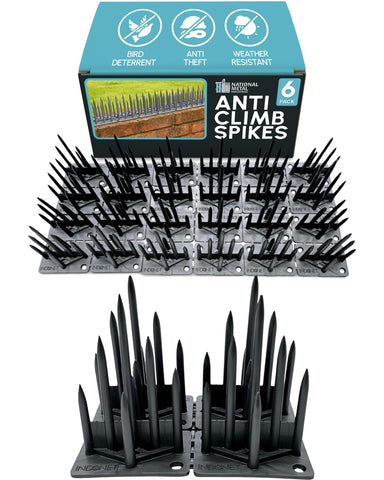 NMI Fence bird deterrent spikes on a fence offer durable protection.