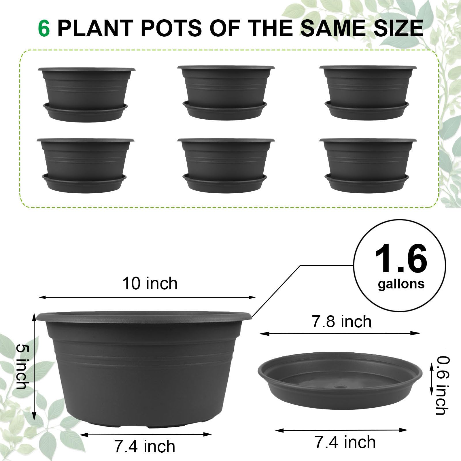 NNARRE plant pot tray with drainage holes to prevent spills