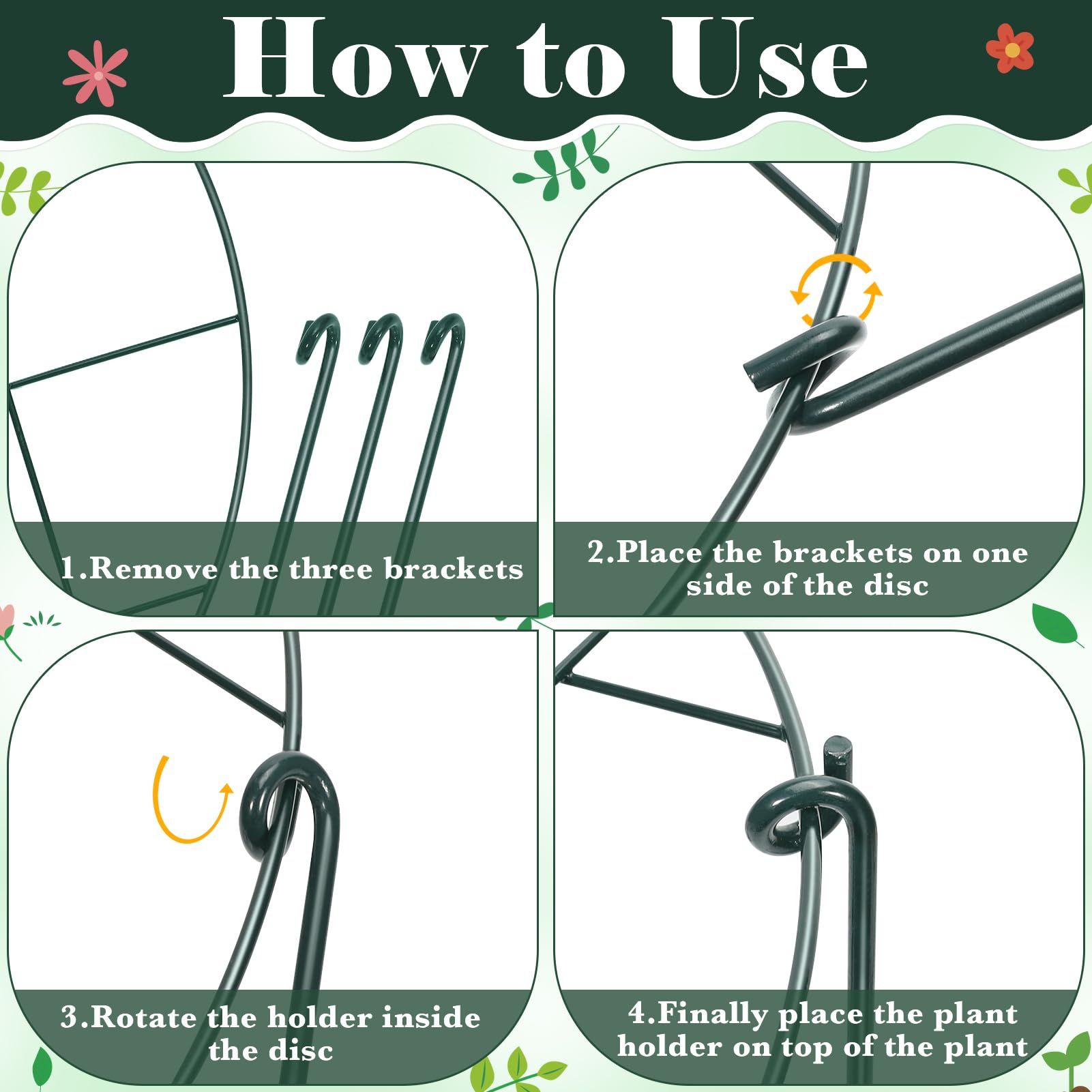 NNG cages protect vines and stems from wind and weight in the garden.