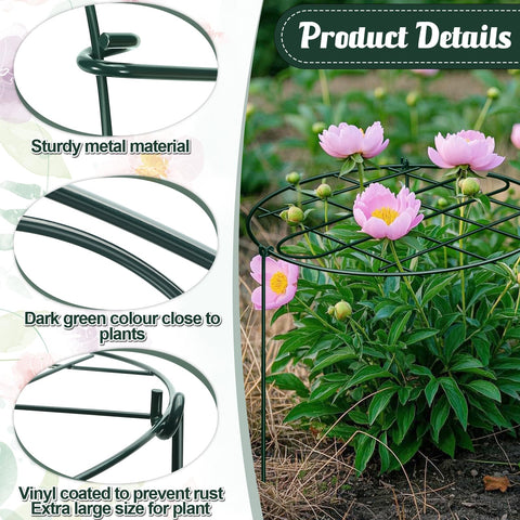 NNG garden supports install with ground stakes for quick setup and stability.