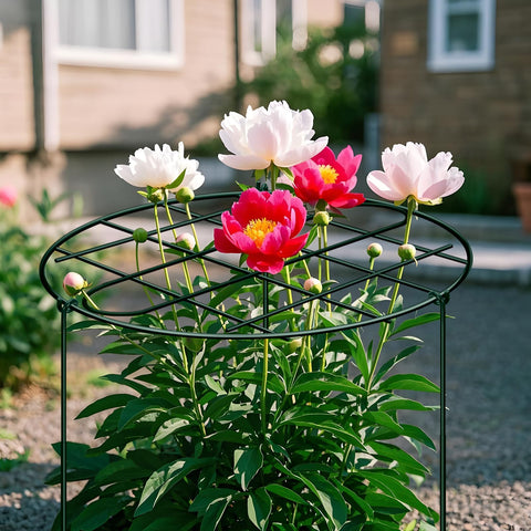 NNG peony cage set accommodates multiple plants within a single frame.