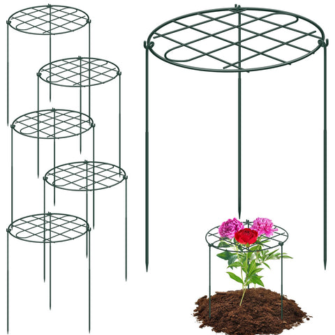 NNG 6-pack grow-through plant supports with grid top for stable vertical growth