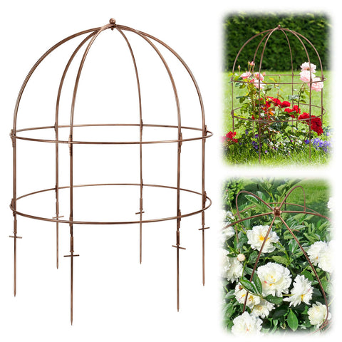 NNG bird cage plant support with round iron wires for sturdy garden structure.