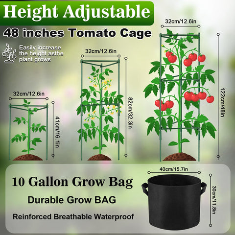 NNG 10-gallon grow bags provide breathable root zones for easy transplanting and better drainage.
