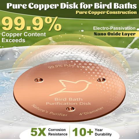 NNG passivated copper disk resists weather and corrosion.