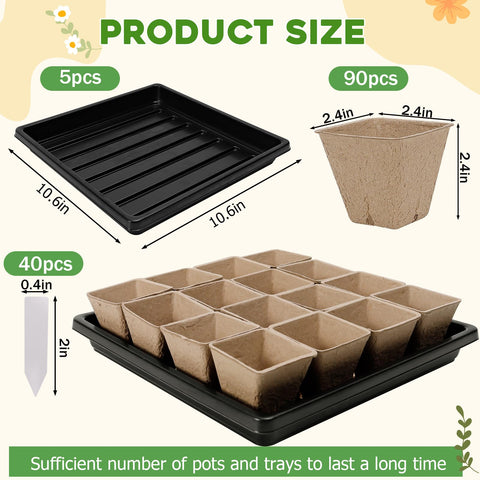 NNG peat pots 90-count made from plant-based pulp for gentle transplanting