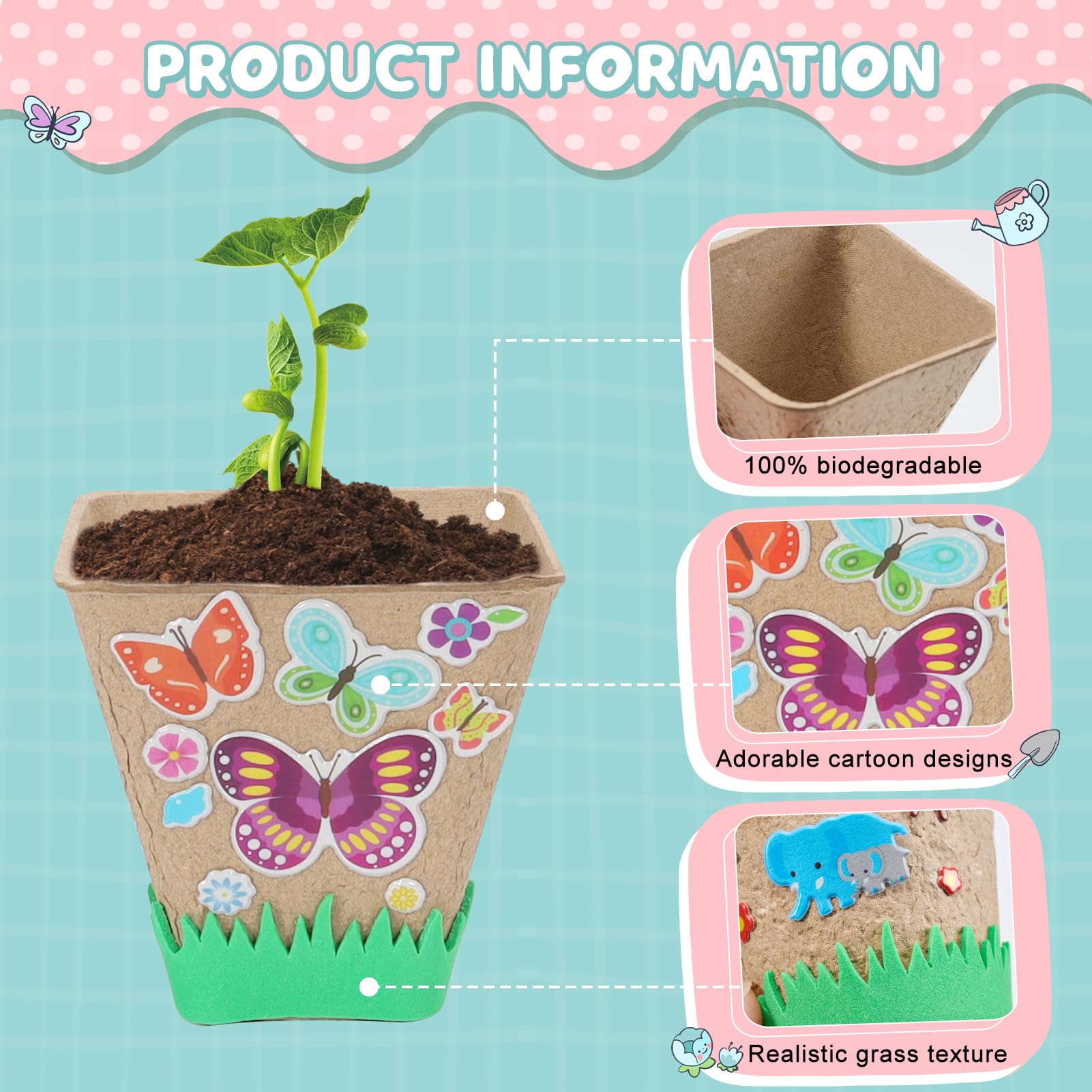 NNG plastic pot labels showing clear organization for seedling planting projects