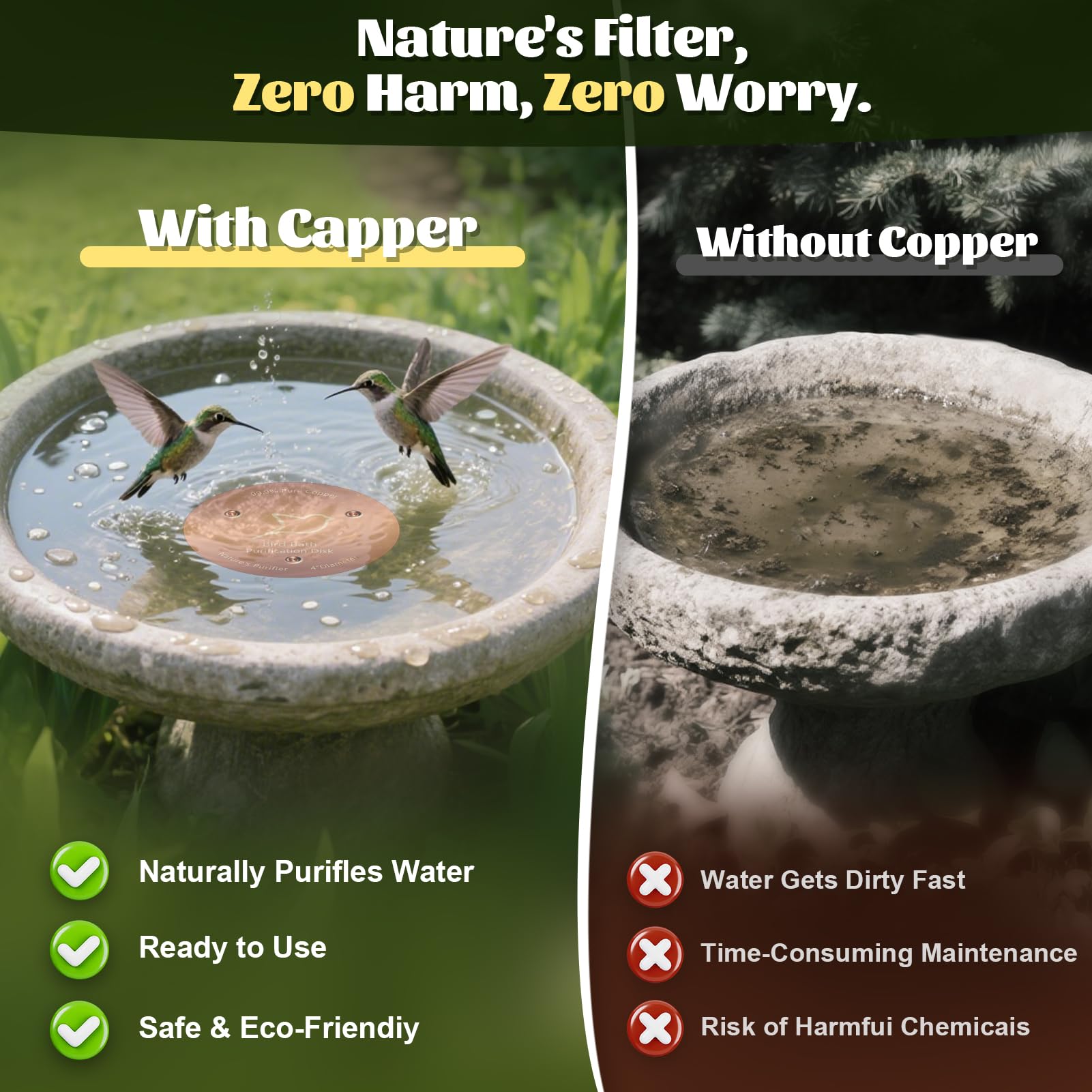 NNG pure copper 99.9% disk supports natural water cleanliness.