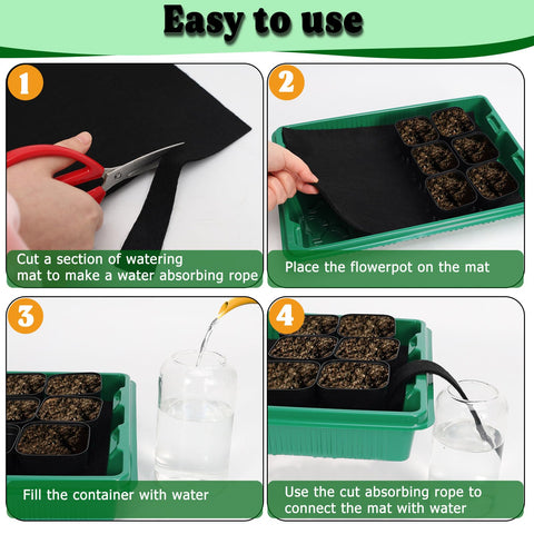 NNG seed-starting capillaries mat provides steady moisture for germination.