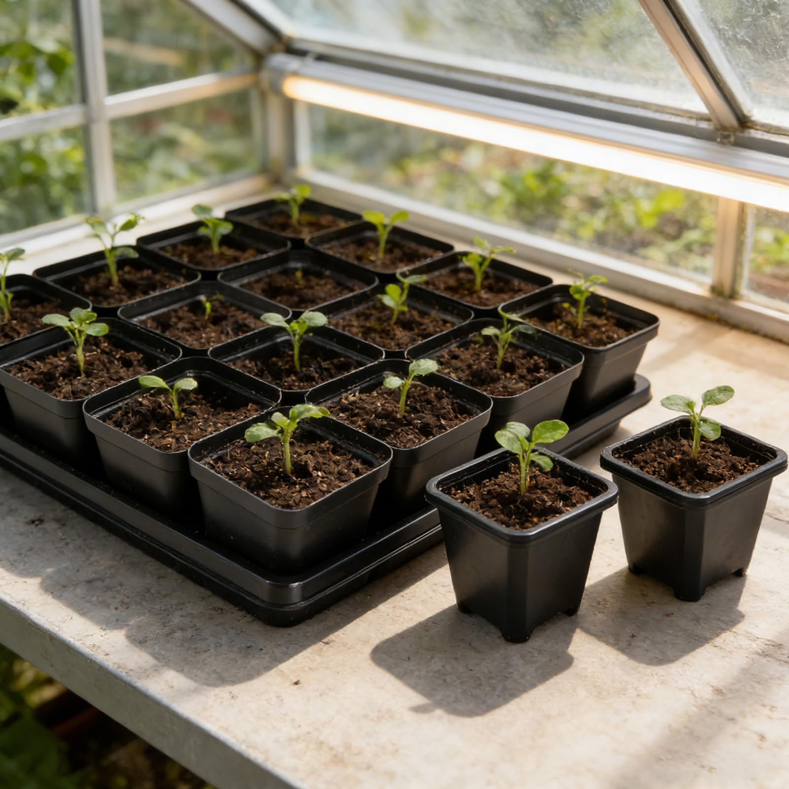 NNG compact seedling container setup for space saving gardening