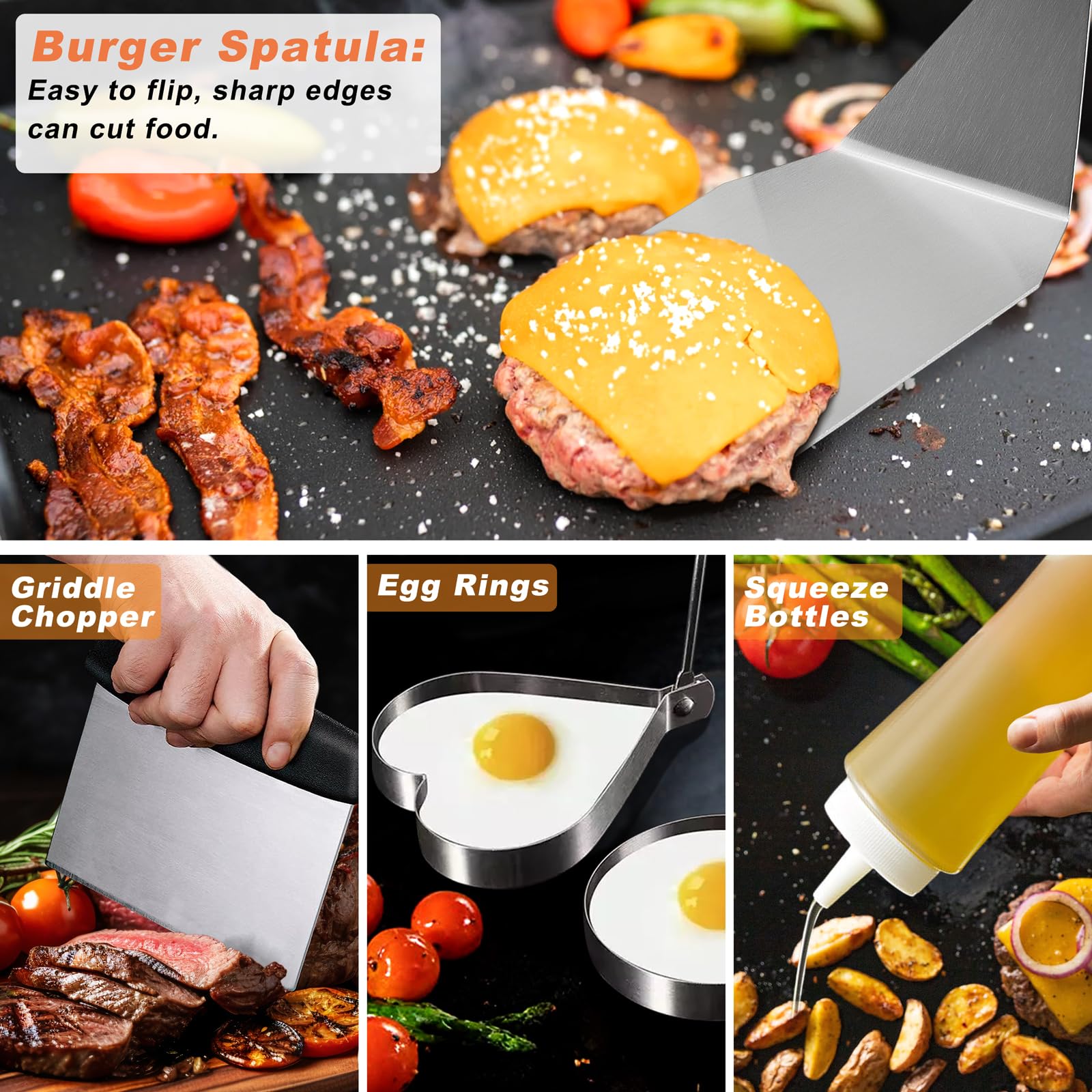 N NOBLE FAMILY egg rings and spice shakers for tidy portions and flavored seasonings