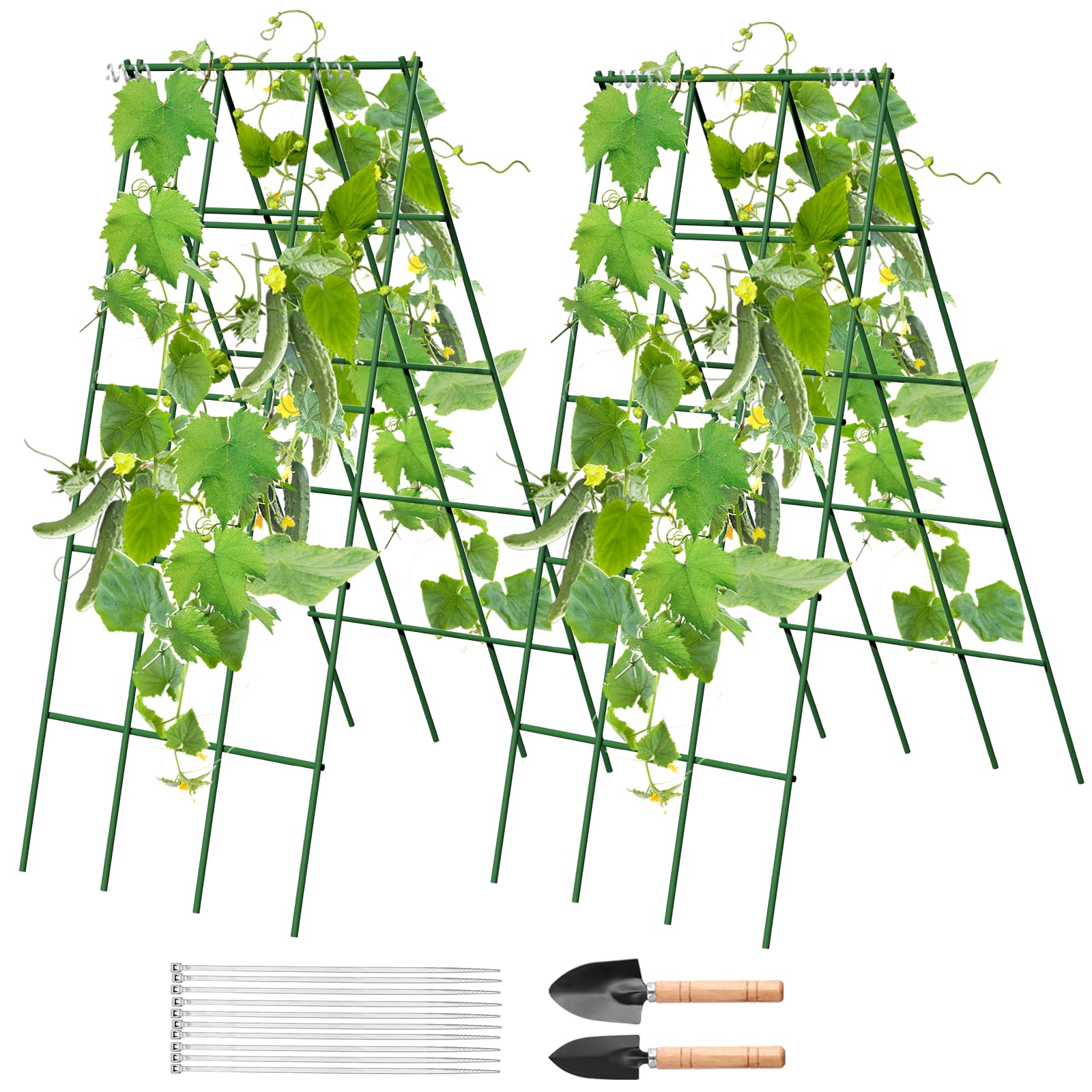 No Assembly Required Cucumber Trellis front view showing sturdy, ready-to-use garden support for cucumbers