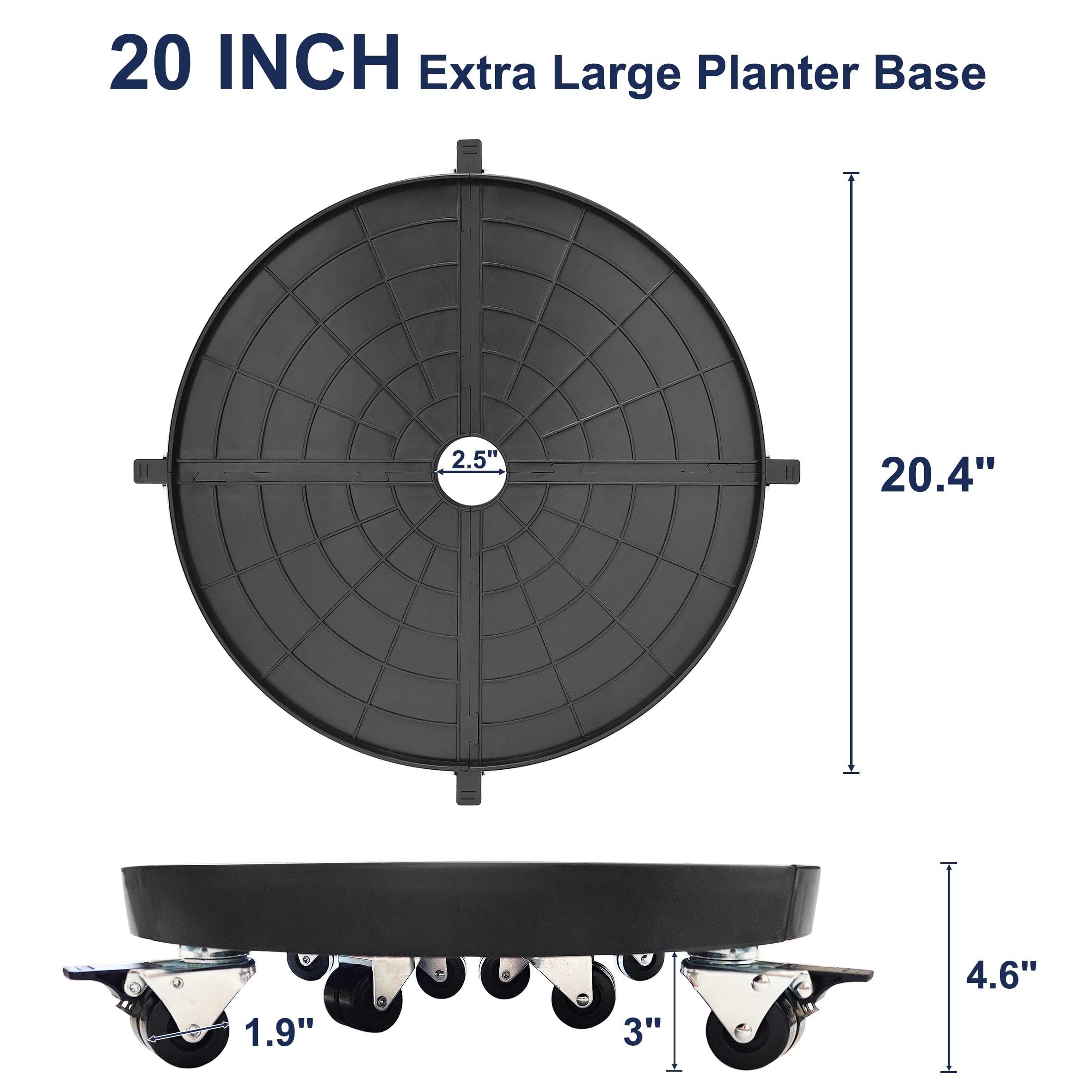 NOAMOO lockable casters keep pots secure once positioned.