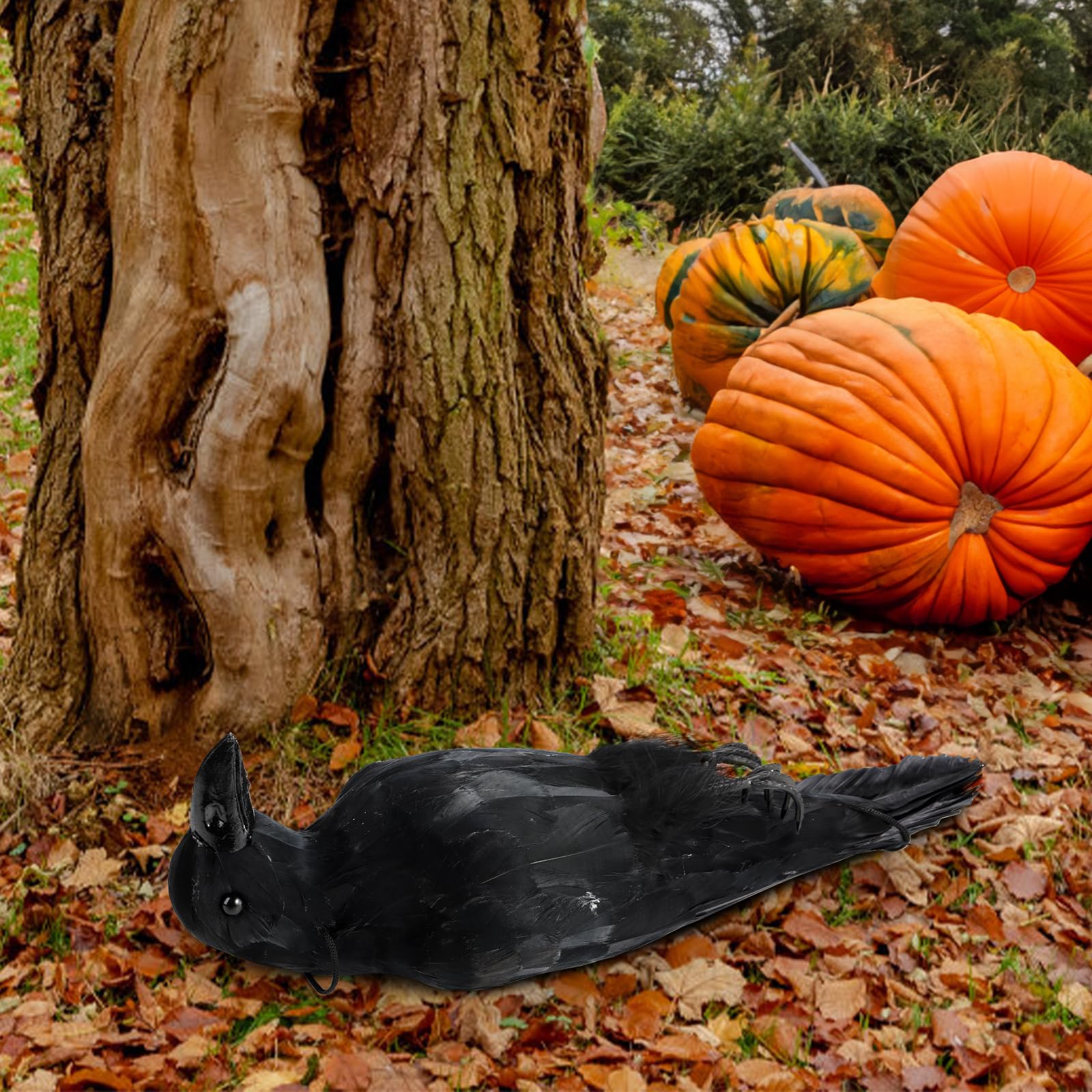 Noamus crow halloween-decor adds spooky ambiance for events and haunted scenes.