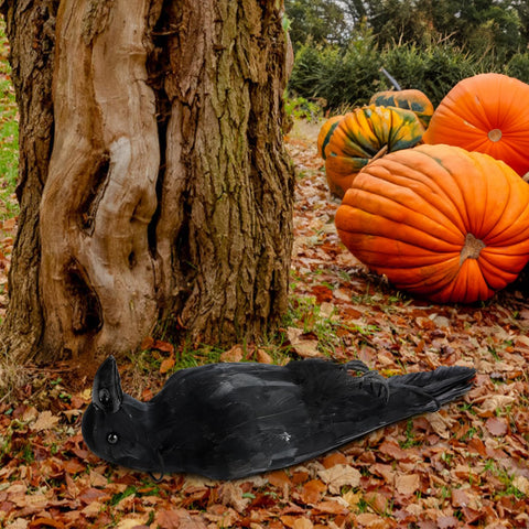 Noamus crow halloween-decor adds spooky ambiance for events and haunted scenes.