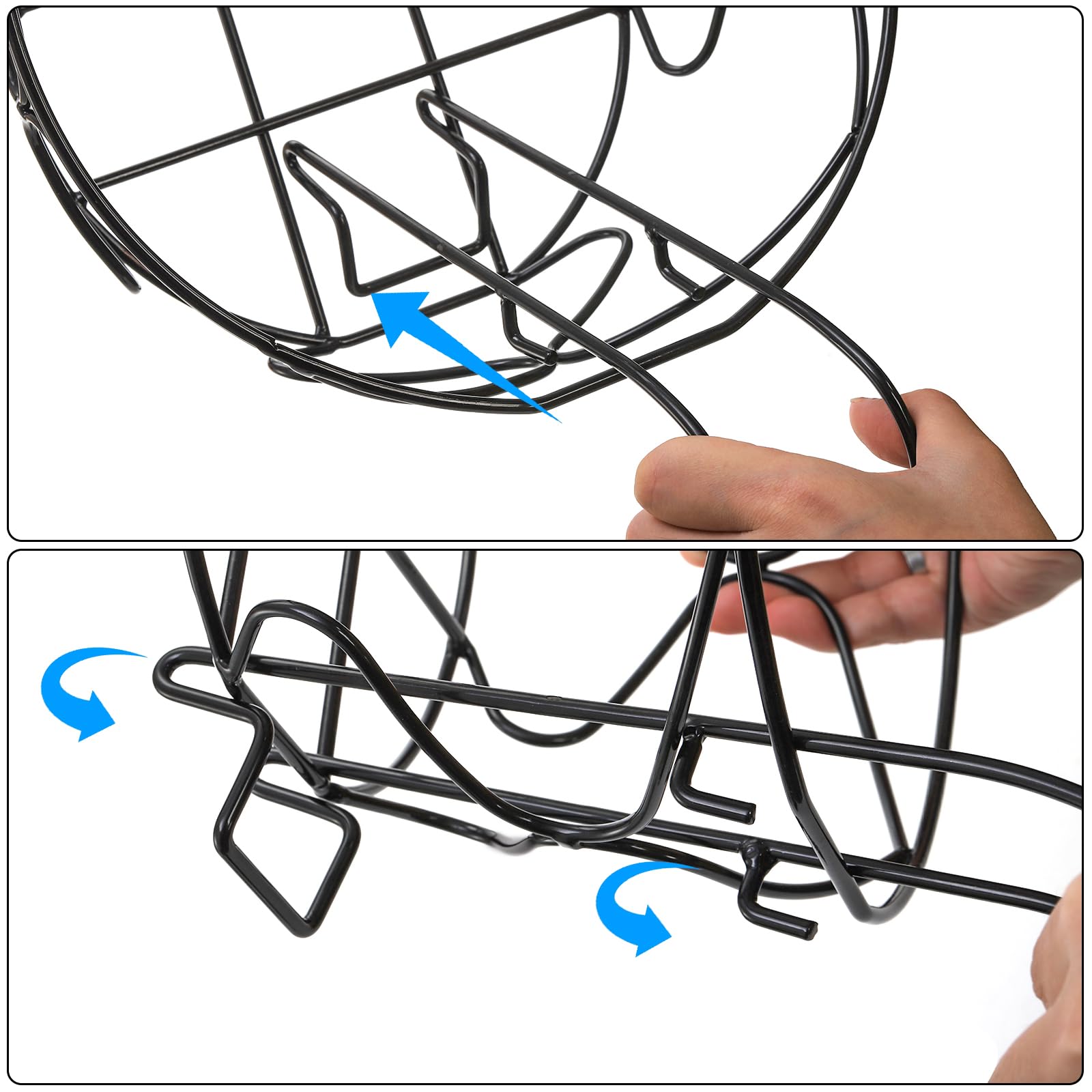 Noamus metal wire flower pot holder with detachable hook for easy plant rearrangement