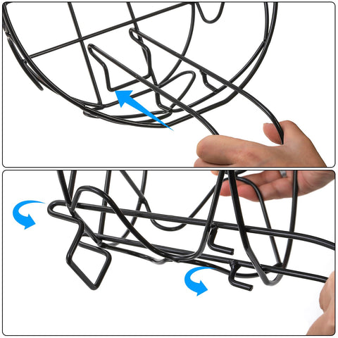 Noamus metal wire flower pot holder with detachable hook for easy plant rearrangement