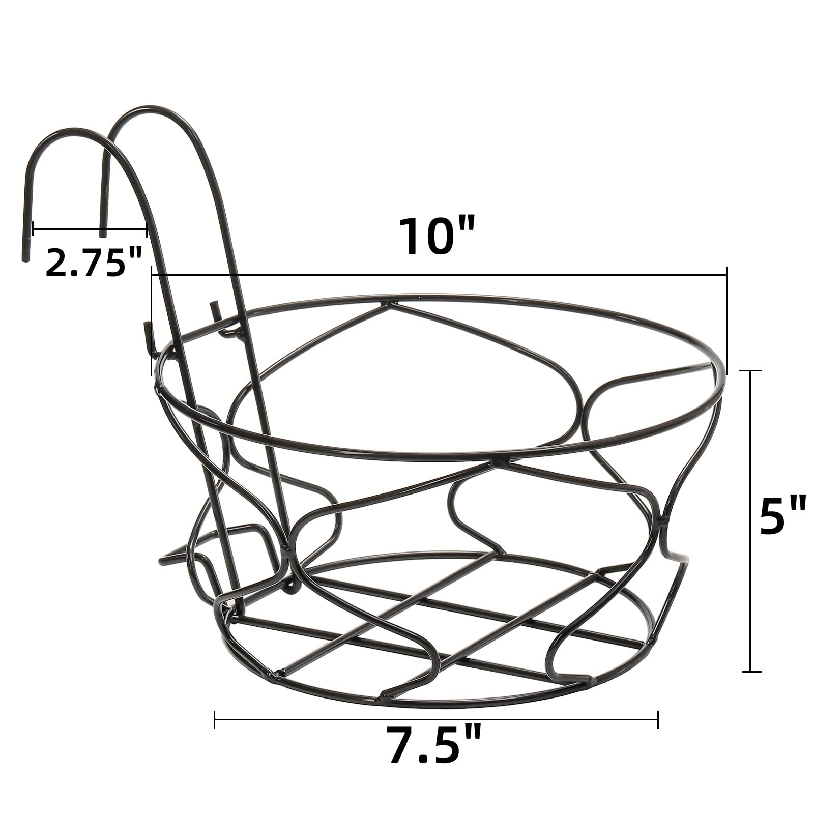 Noamus round iron rack fence shelf supporting outdoor pots with sturdiness