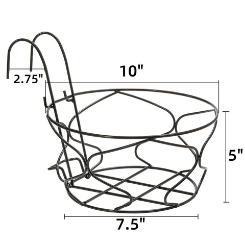Noamus round iron rack fence shelf supporting outdoor pots with sturdiness