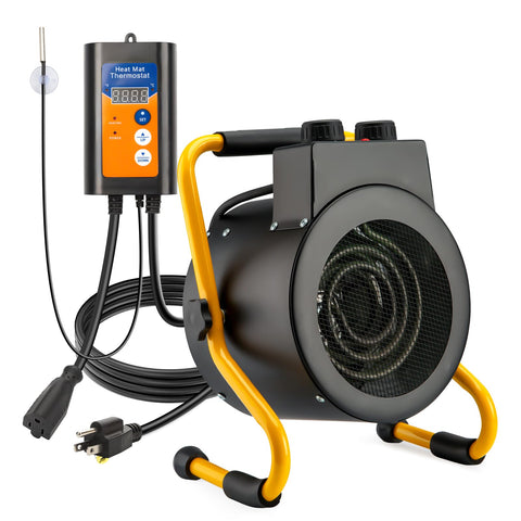 Noarixa greenhouse heater with digital thermostat for precise temperature control