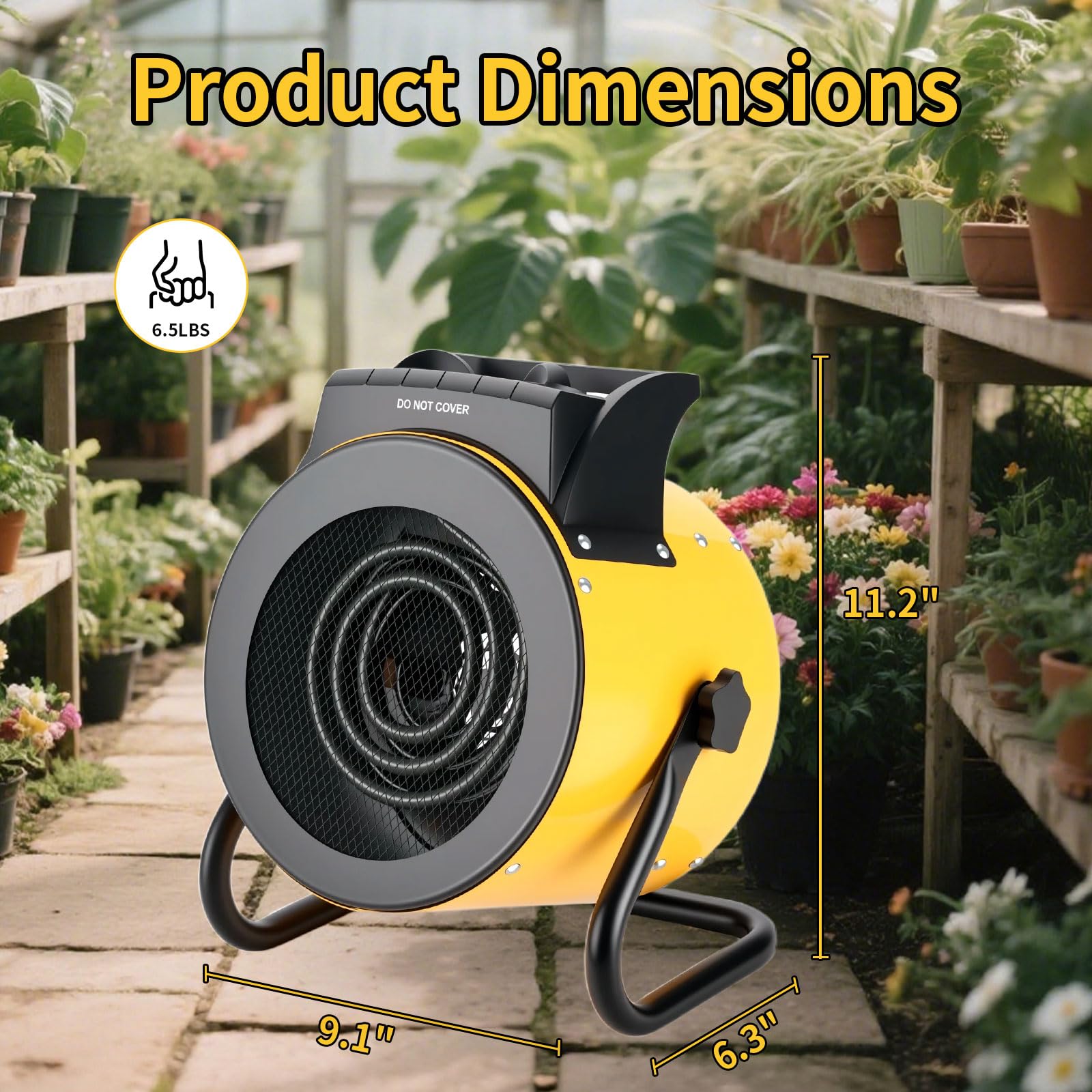 Noarixa heater with overheat and tip-over protection for safer operation