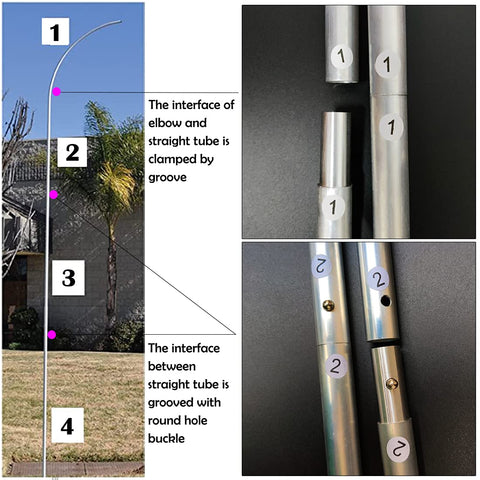Nobrandd heavy-duty ground stake 20 inch offers stable wind resistance.