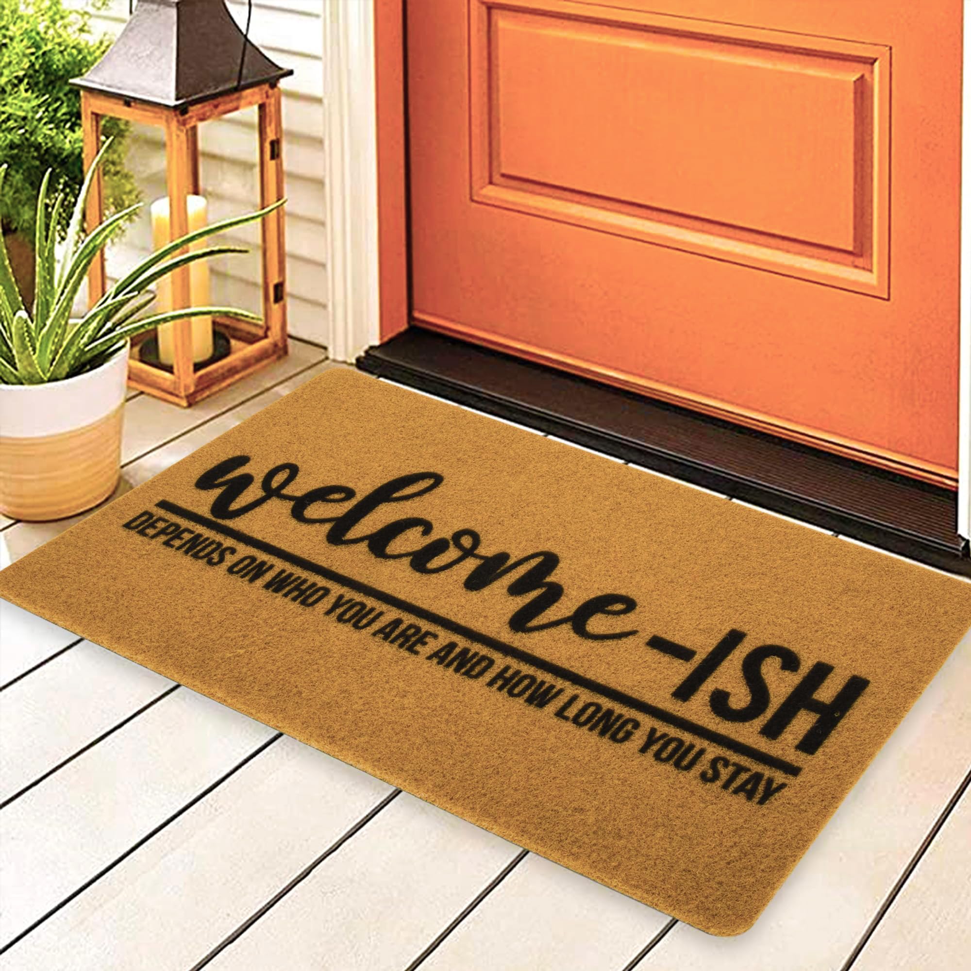 NociHah funny outdoor doormat captures attention while resisting weather.