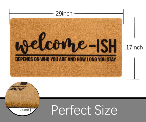 NociHah non-slip coir mat features stable grip for safe entries.