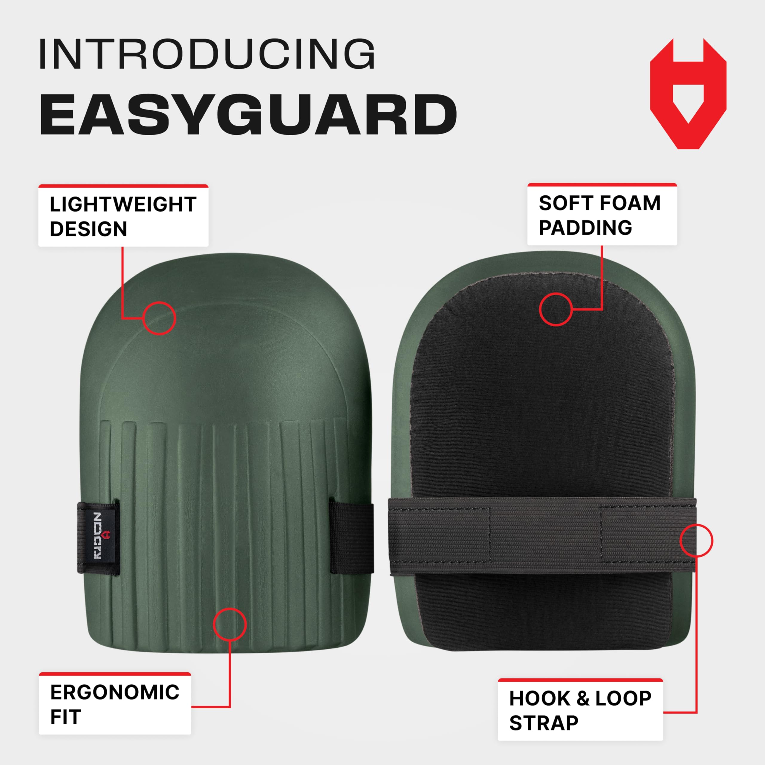 NoCry knee pads featuring adjustable straps for secure, slip-free wear during long yard sessions.