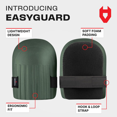 NoCry knee pads featuring adjustable straps for secure, slip-free wear during long yard sessions.