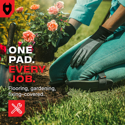 NoCry knee pads with adjustable straps secure a reliable, pinch-free fit.