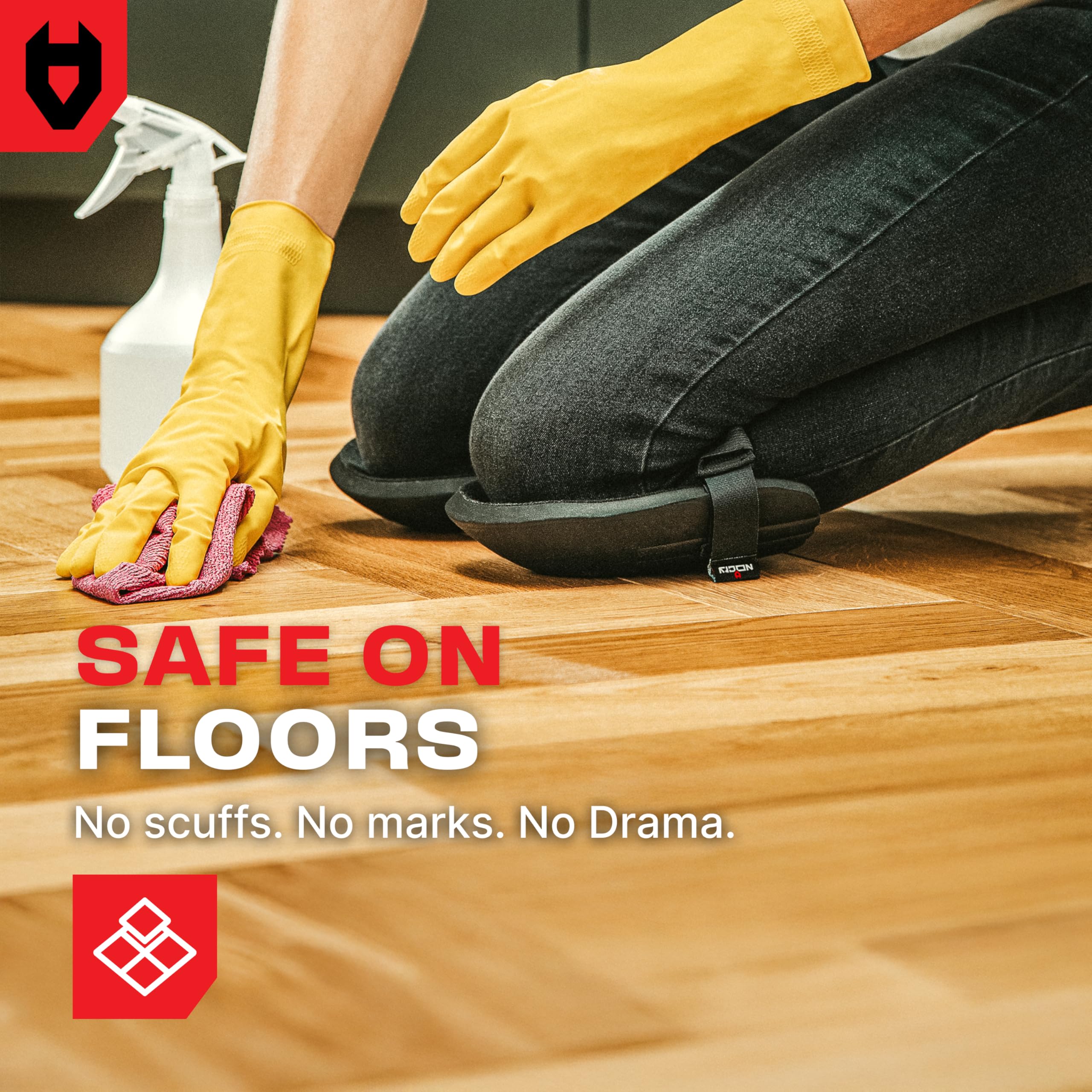 NoCry ergonomic cushioning supports knees during painting or light-duty projects.