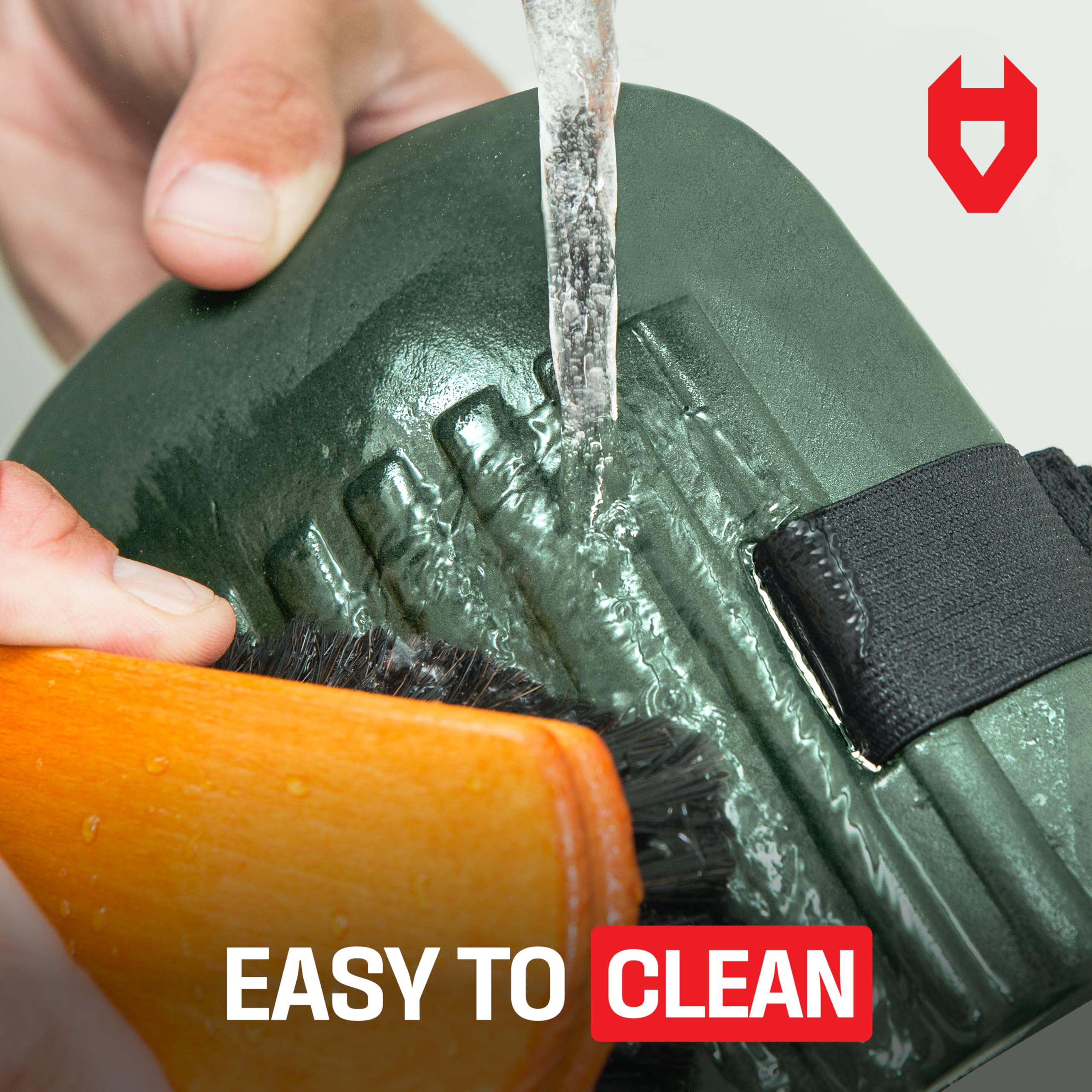 NoCry one-size-fits-all knee pads adapt to teens, adults, and seniors.