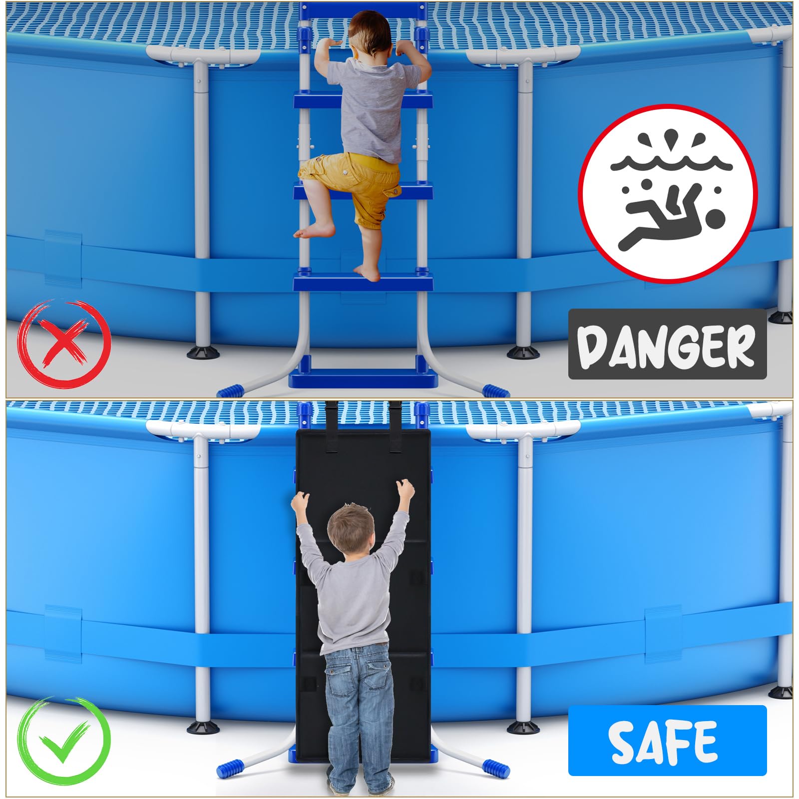 NODMIPNS bunk bed ladder guard keeps kids safe from falls in bedrooms