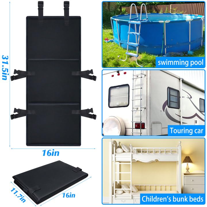 NODMIPNS pool ladder guard installed on ladder prevents slips