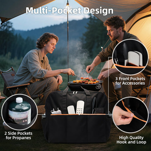 NOELIFE padded-shoulder-strap eases carrying heavy grills on outdoor trips