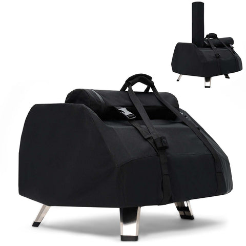 NOELIFE carry cover fitted to Ooni Karu 2 Pro and Karu 16 outdoors for weather protection.