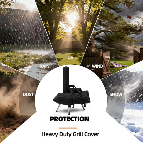 NOELIFE compact-backyard-oven-cover fits snugly in outdoor spaces.