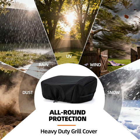 NOELIFE cover shields the propane cylinder from rain and debris