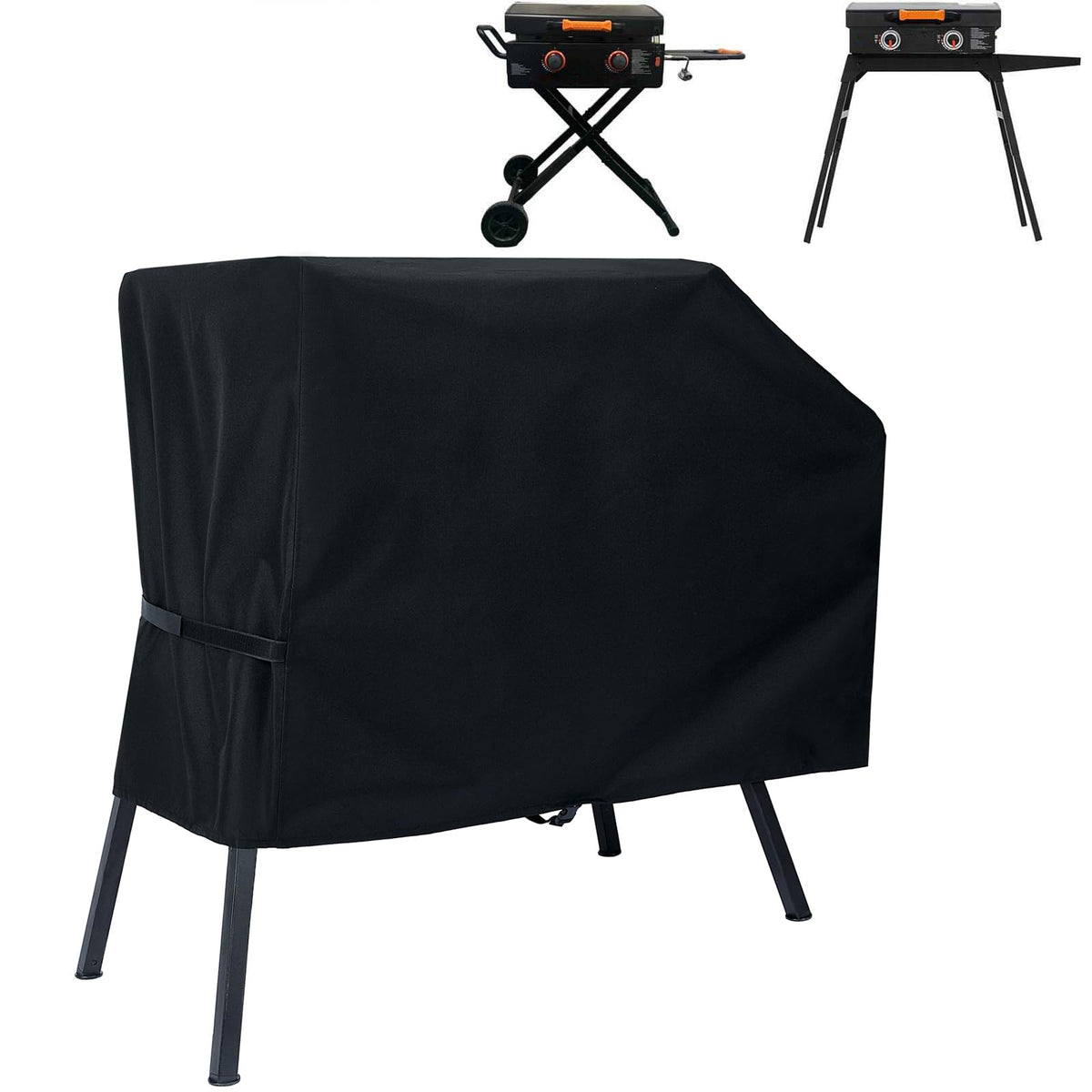 NOELIFE grill cover on Blackstone 22-inch hood and stand for full protection