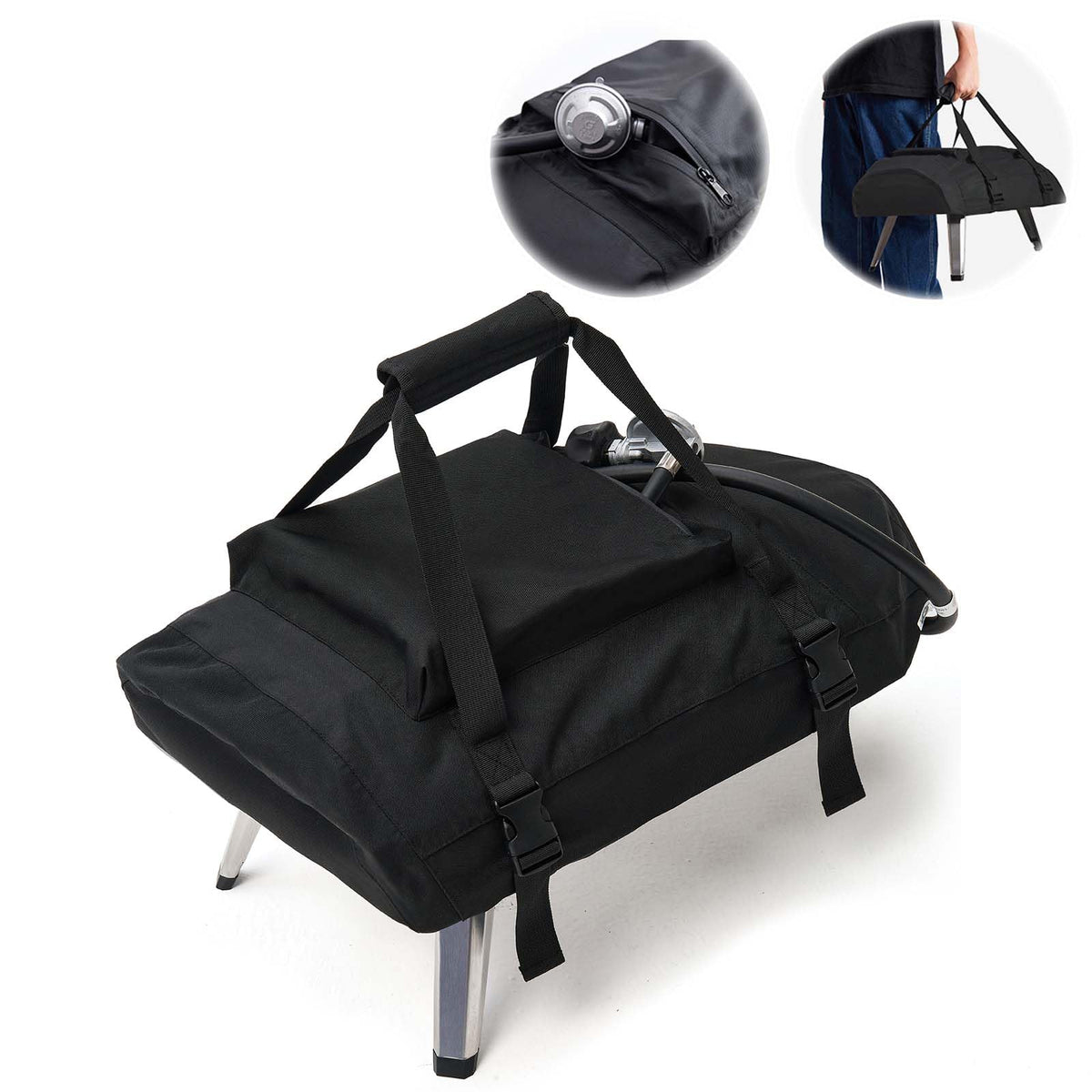 NOELIFE Ooni Koda 12 cover front view protects the oven from dust and weather