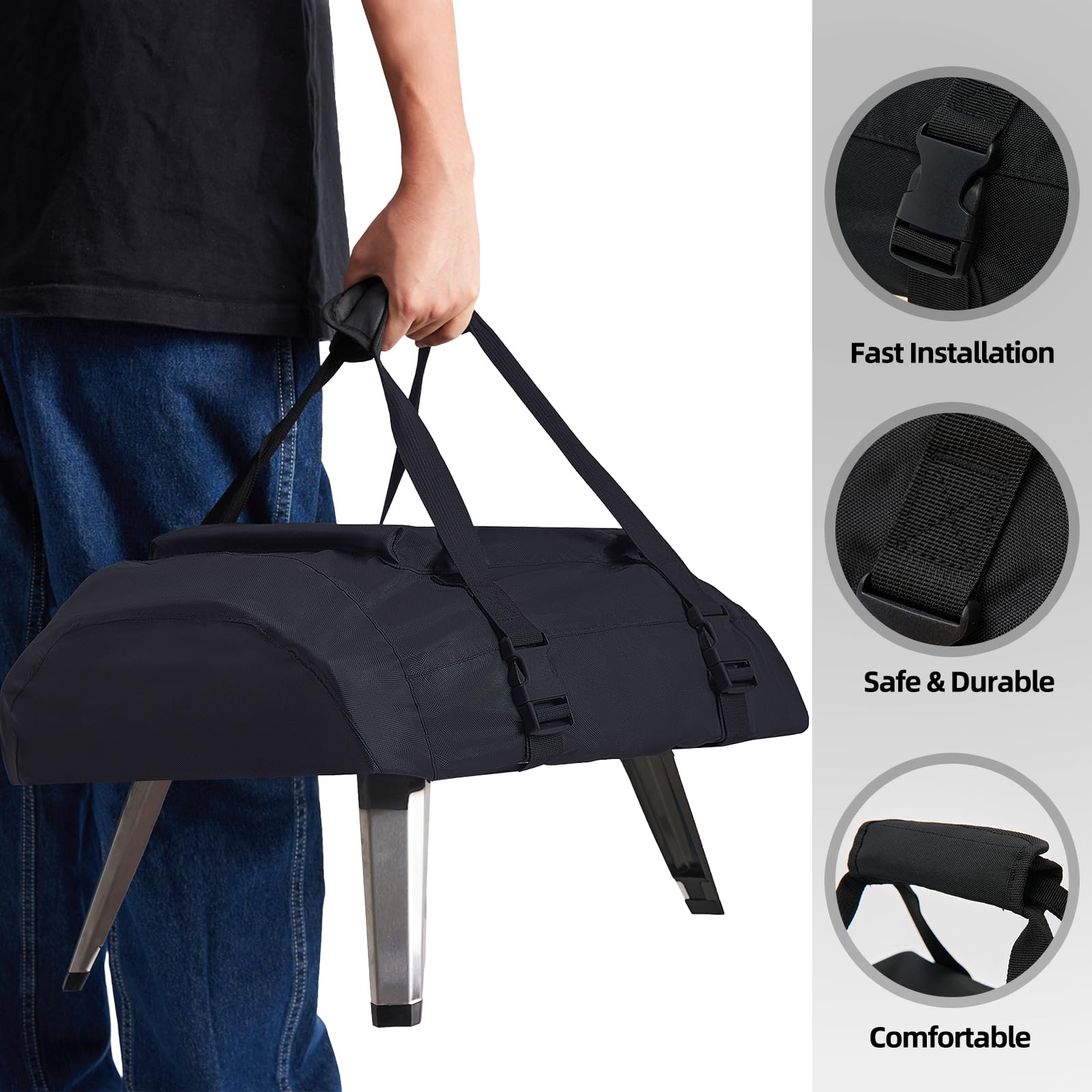 NOELIFE top-pocket design for Ooni Koda 16 keeps accessories organized and within reach