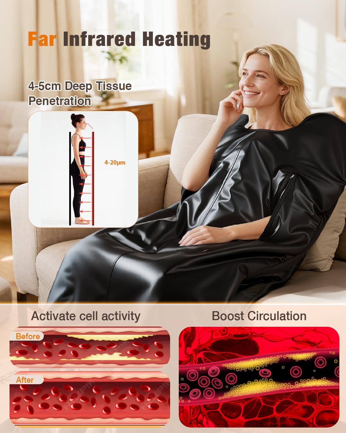 Noerishia portable infrared sauna blanket carrying bag for easy transport.